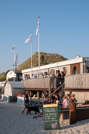 Buhne 16, strandtent op Sylt, Duitsland