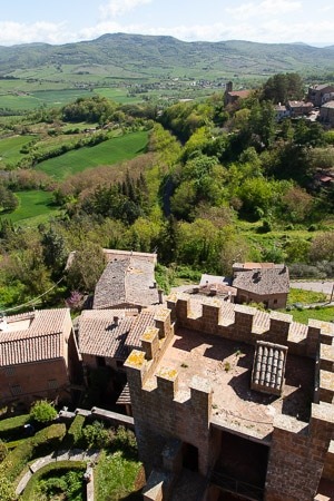 Uitzicht vanaf de toren van Castello di Proceno